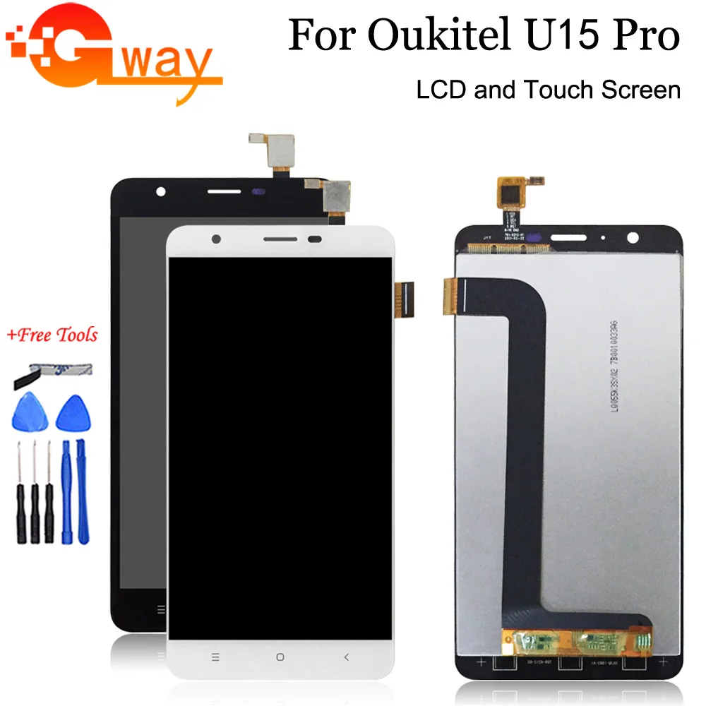 Черный/белый ЖК дисплей для Oukitel U15 Pro сенсорный экран дигитайзер в сборе запасные