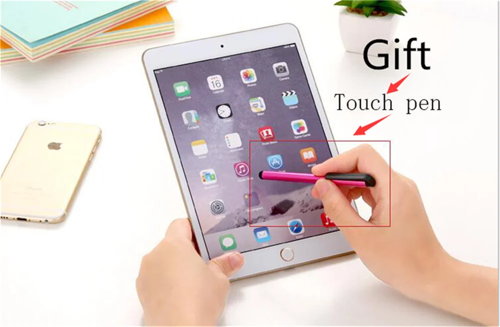 Для Apple iPad mini 5 Mini 4 Mini 3 2 1 Прекрасный 3D мультфильм ручной Стенд дети ударопрочный EVA силиконовый Воробей чехол - Цвет: touch pen