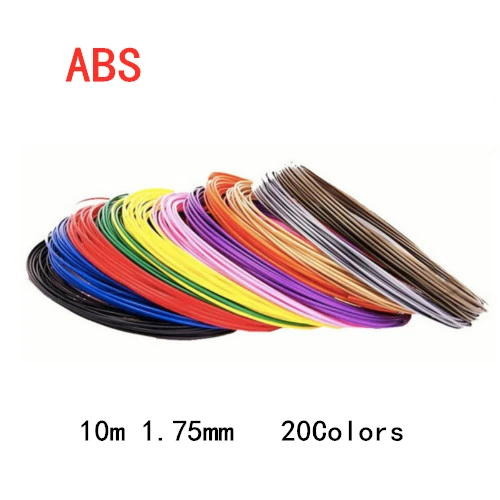 10m 20colors Только для RU! YouSu ABS высокое качество 1,75 мм 10 м/0,5 кг/1 кг ABS 3d нити для 3d принтера нити для 3d принтера материалы для 3d принтера - Цвет: 10m 20colors