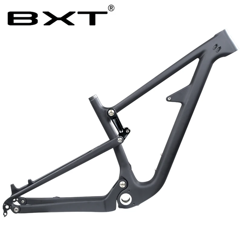 no logo black Полный комплект велосипедной подвески рама 29er BSA; углерод, волокно, рама для горного велосипеда, для путешествий, MTB, велосипедная Рама 148*12 мм, 150 мм - Цвет: no logo black