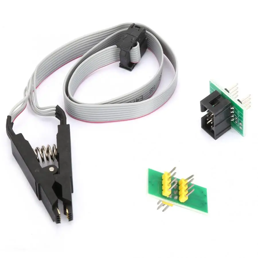 Test Clip with Cable SOIC8 SOP8 Flash Chip IC Test Clip Programming Socket Adapter Board Cable
