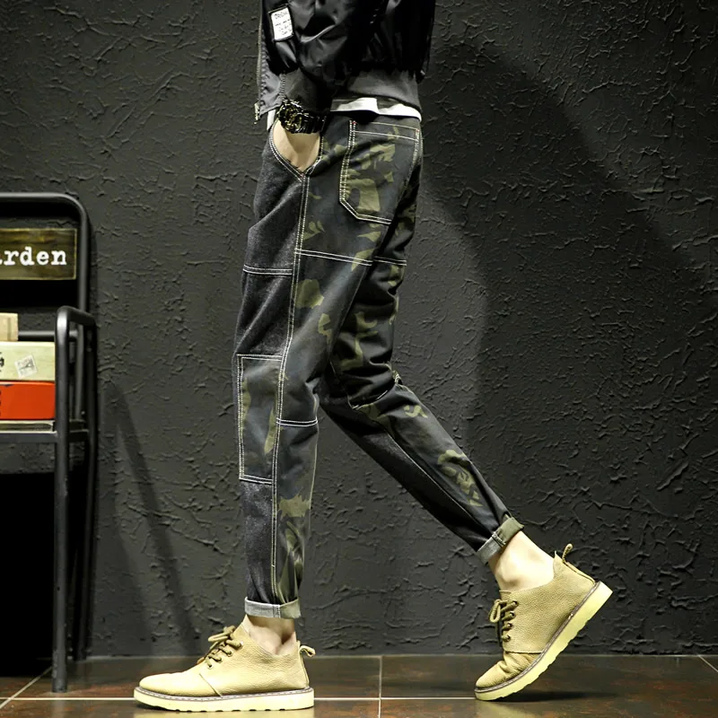 Мужская модная уличная одежда для мужчин s Camoflague Jogger брюки молодежные повседневные штаны с завязками на лодыжке Брендовые брюки карго больших размеров XXXXXL