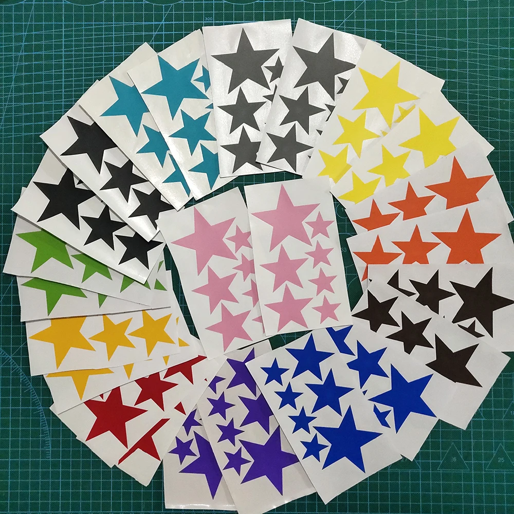 168 шт многоразмерные 12 цветов радужные звезды 5 точечные звезды экологически чистые съемные наклейки на стену