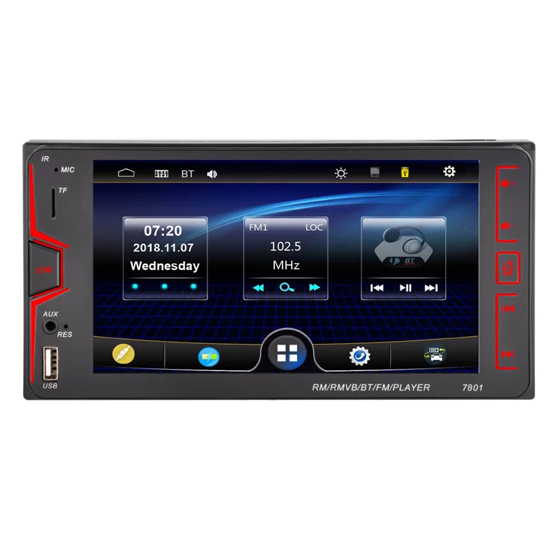 7801 автомобильный MP5 автомобильный смонтированный двойной CarPlay Apple соединение MP5 соединение мобильного телефона
