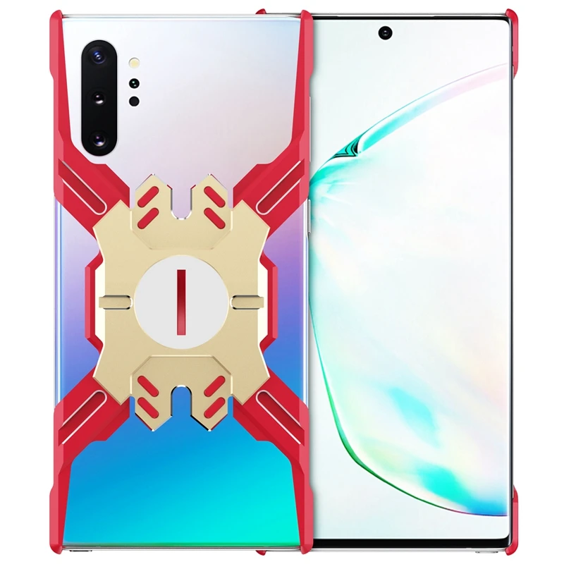 Red and Gold Серия Heroes для samsung Note 10 Plus, металлический чехол-бампер для телефона samsung Galaxy S10 S9 Plus Note 8 9 S10e Fundas - Цвет: Red and Gold