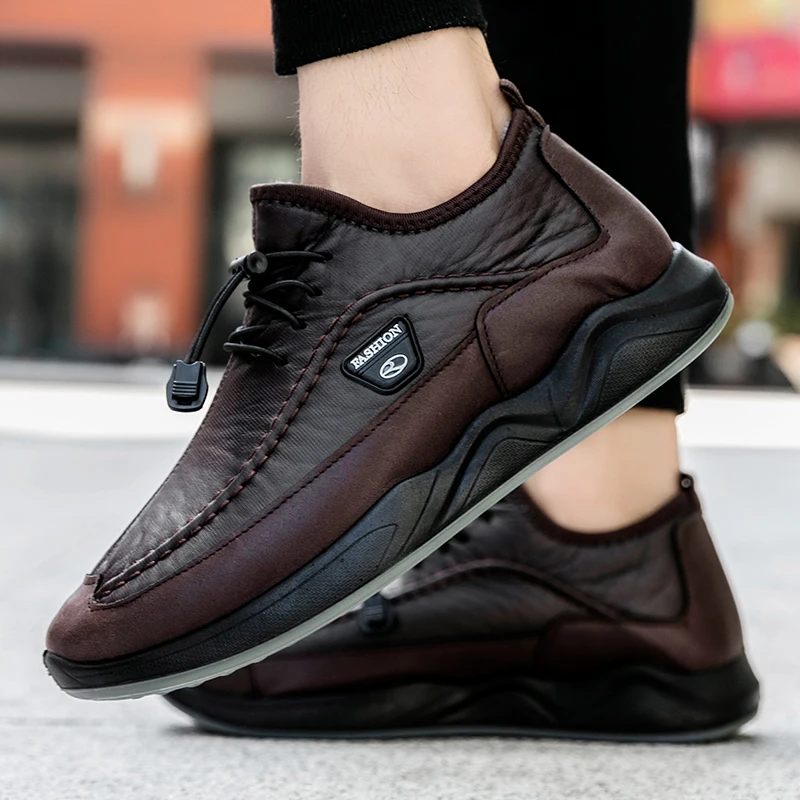 Winter Men Boots Snow Thick Plush Warm Waterproof Breathable Western Trainers winter snow boots,men boots