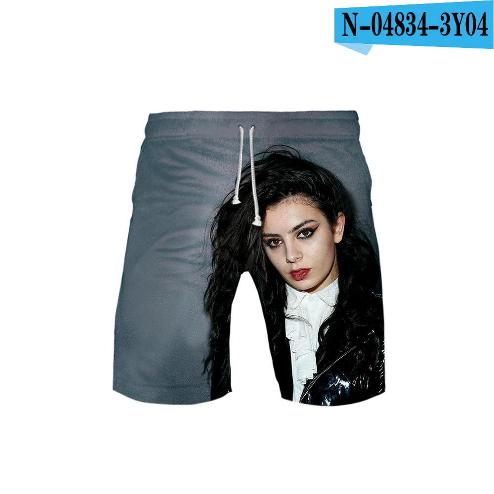 Charli XCX 3D мужские шорты для фитнеса бодибилдинга летние спортивные залы тренировка Мужская дышащая спортивная одежда хип-хоп Jogger пляжные короткие штаны - Цвет: one