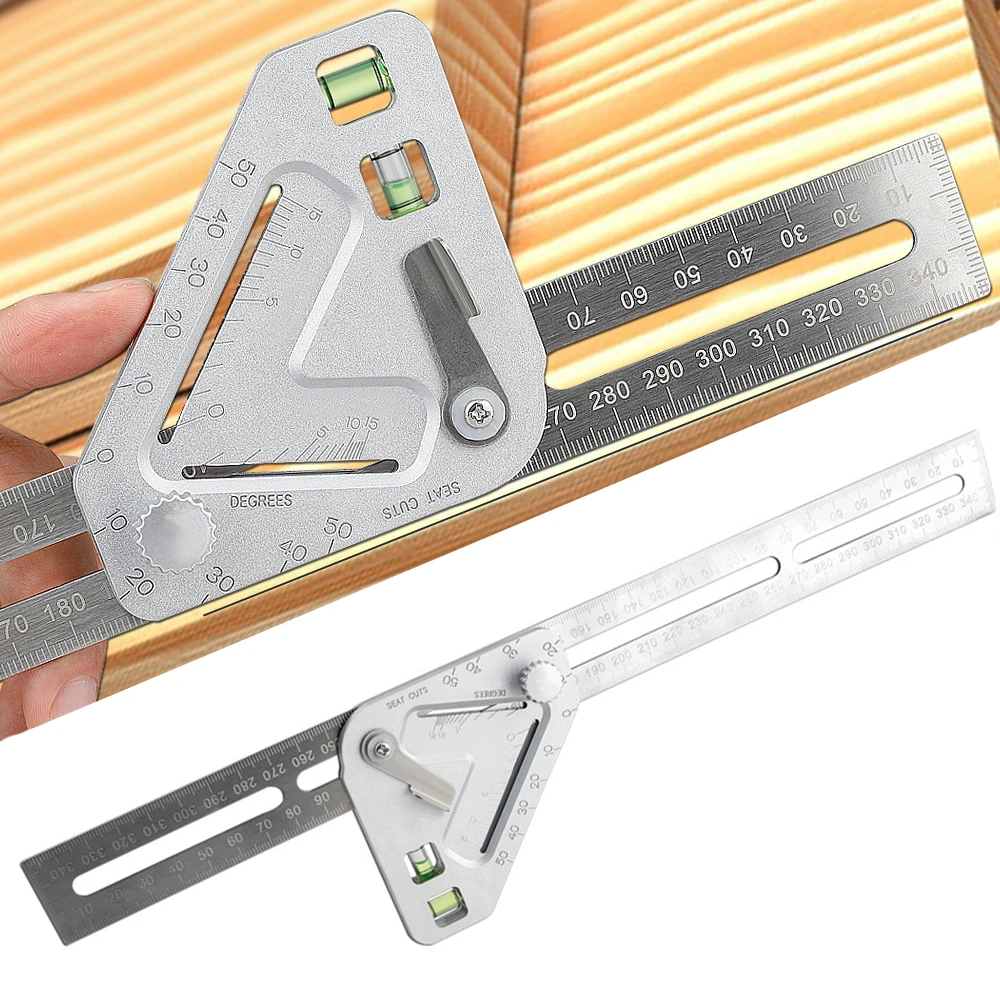 

DIY Stainless Steel Metal Ruler Hardware Angle Spirit Level Gauges carpenter Measuring Tools Measurement Analysis Instruments