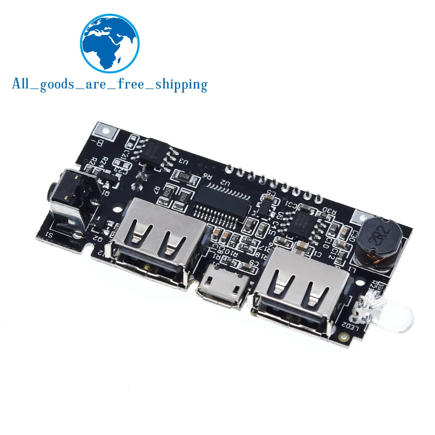 Двойной USB 18650 Батарея Зарядное устройство PCB Мощность модуль 5V 1A 2.1A мобильный Мощность банка аксессуары для телефона DIY светодиодный ЖК-дисплей зарядная Модульная плата