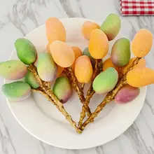 Реалистичные искусственные поддельные фрукты манго Струнная Модель дома Свадебная вечеринка Рождество украшения реквизит для обучения E65B