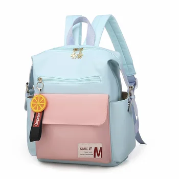 

2020 Impact Color Nylon Cloth Shoulder Bag Women's College Large Capacity Tote Bag Casual Outdoor Travel Backpack