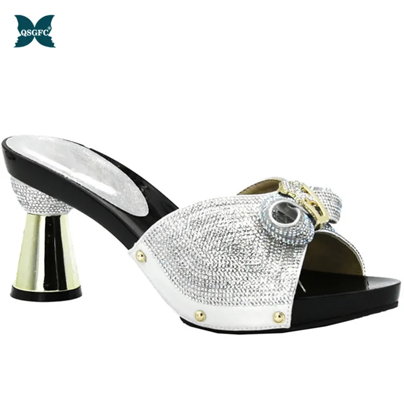 

New Ladies Italian design Shoes and Bag Set Silver Color African Shoes and Matching Bags Italian Nigerian Shoes and Bag