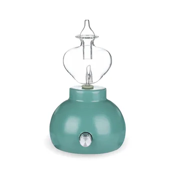 

KBAYBO Ceramic Glass Aromatherapy Pure Essential Oils Nebulizing Diffuser Aromatherapy machine with 7 Color LED Change Green
