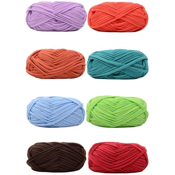 

8-Color DIY Hand Woolen Soft Colored Cloth Wool Hand Woven Bag Carpet DIY Hand-Woven Material