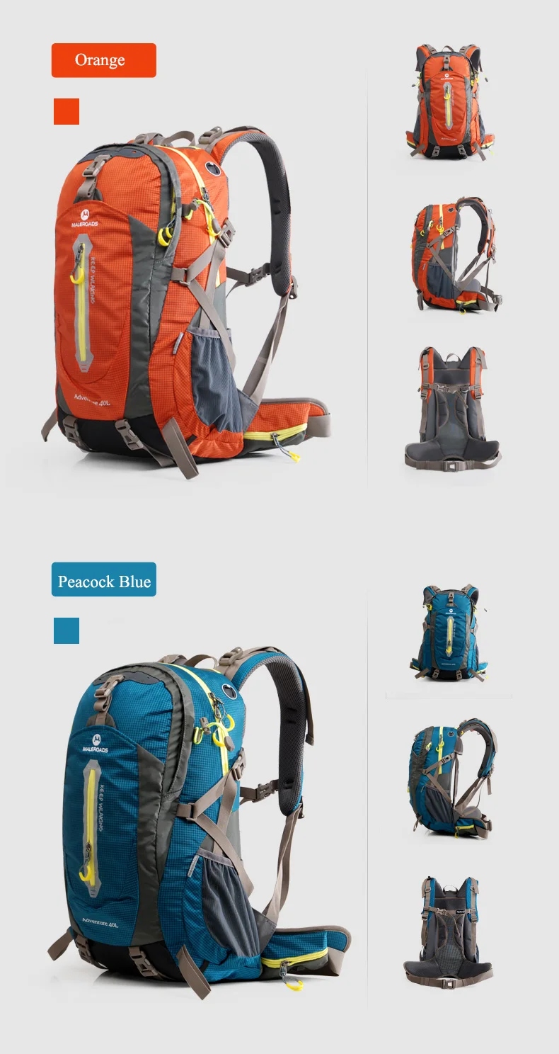 Maleroads рюкзак для кемпинга, походный рюкзак, спортивная сумка, рюкзак для путешествий на открытом воздухе, рюкзак для альпинизма, снаряжение для мужчин t 40 50L, для мужчин и женщин