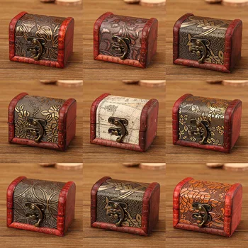 

Jewelry Storage Box Vintage Wooden Jewelry Carved Flower Pattern Storage Box Treasure Chest Storage Box For Jewelry Memorial