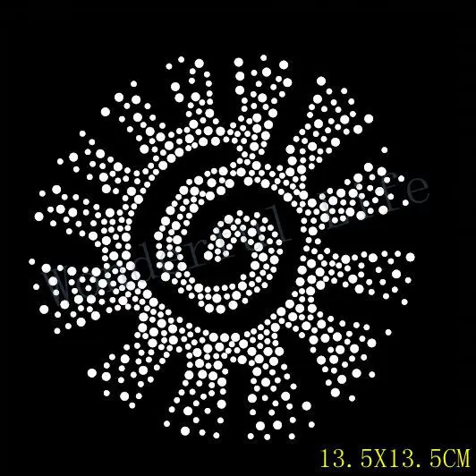 Free Shipping G Sparkle dot line Rhinestone Hotfix Iron on Transfer Motif Appliqué | Дом и сад