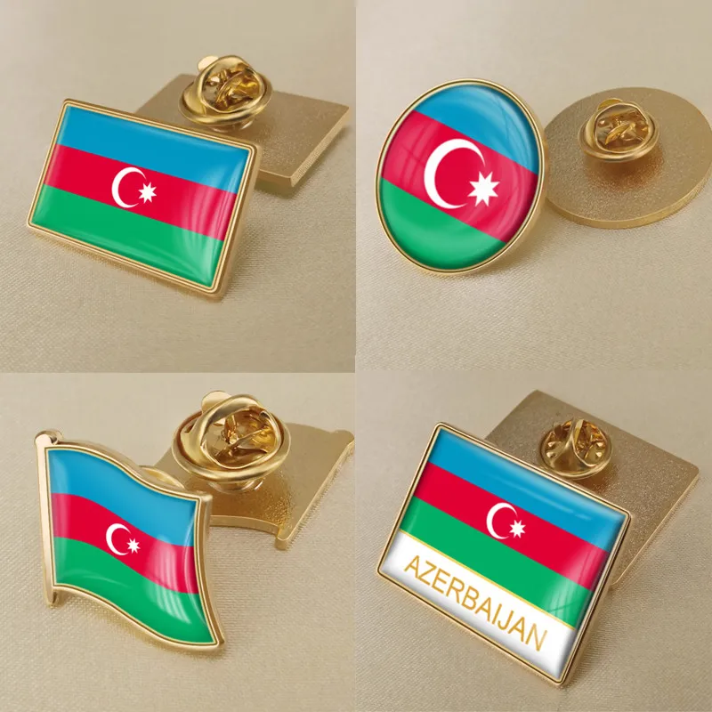 Герб Азербайджана карта флаг национальный герб брошь значки нагрудные знаки |