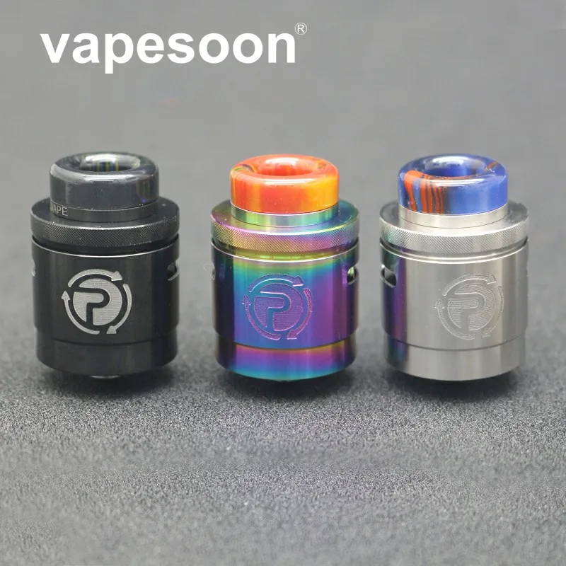 Высокое качество пара падение прохода 24 мм RDA с смолы Driptip одной/двойной катушки