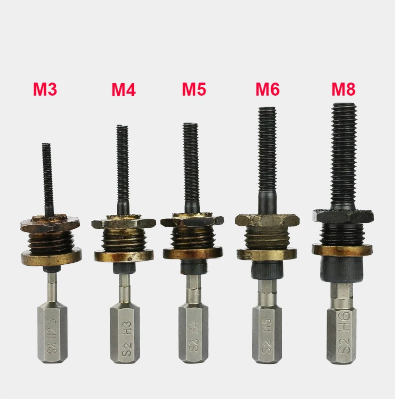 Electric Rivet Nut Gun Adapter Automatic Insert Threaded Rivnut nut Tool Riveting M3 M4 M5 M6 M8 Nuts 6