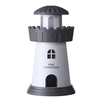 

1Pcs Creative Lighthouse Humidifier Mini Ambient Night Light USB Humidifier Home Office Air Purifier