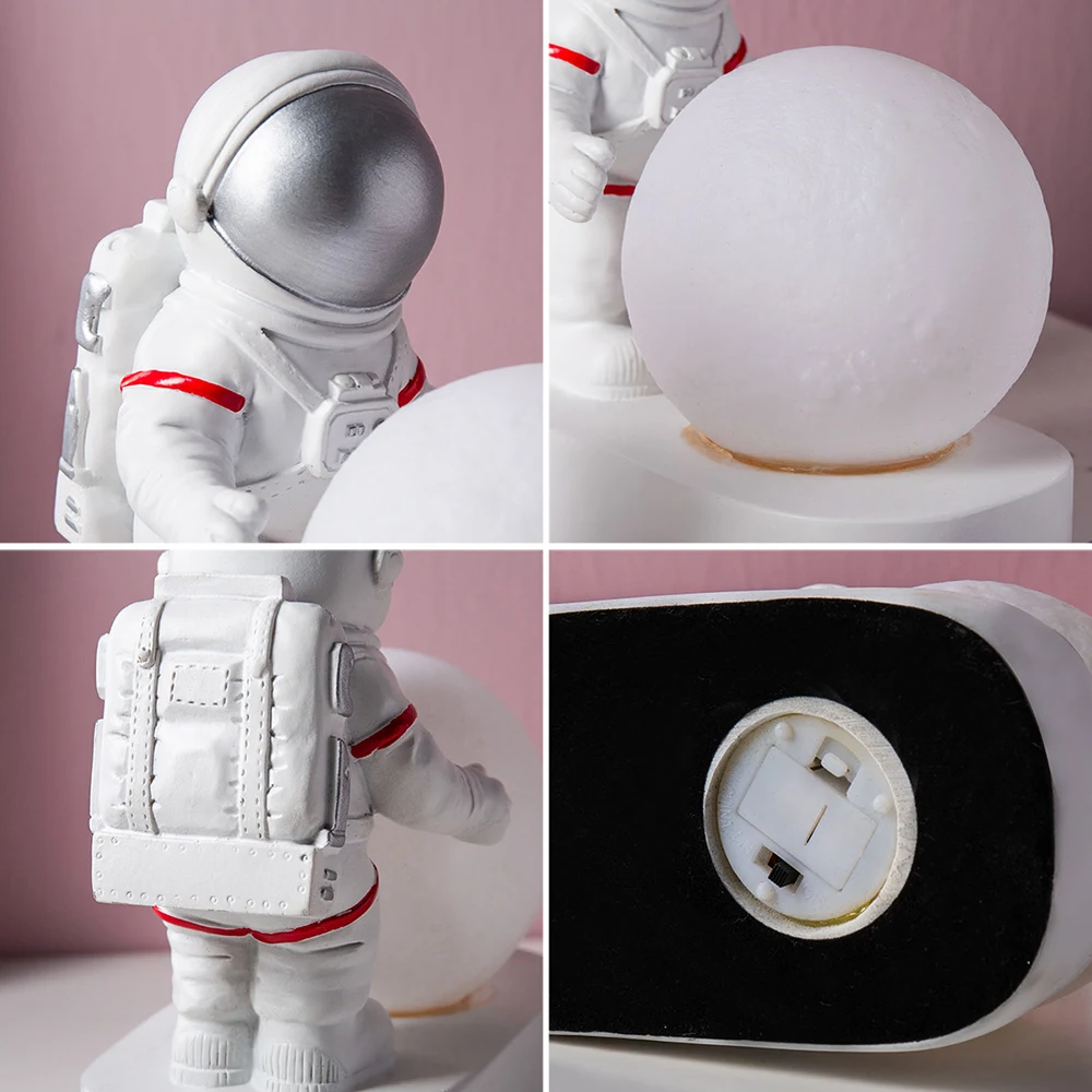 Nodic Cosmonaut Desk Night Light Creative Astronaut Resin Ornaments Decor Child Gift Home Decoration Accessories for Living Room