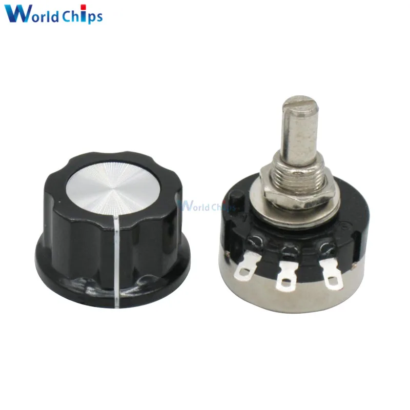 RV24YN20S 1K 2K 5K 10K 20K 50K 100K 200K 500K 1M ohm B102 B202 одноповоротная углеродная пленка вращающийся конический потенциометр с ручкой A03