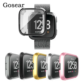 

Gosear Full Protective Frame Scrape Resistant TPU Soft Case Cover Smart Watch Accessories for Fitbit Versa Fit Bit Smartwatch