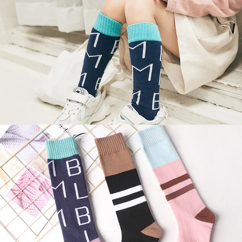 

19 Autumn And Winter New Style Japanese Korean English Lettered CHILDREN'S Socks Breathable Men And Women Children Stockings