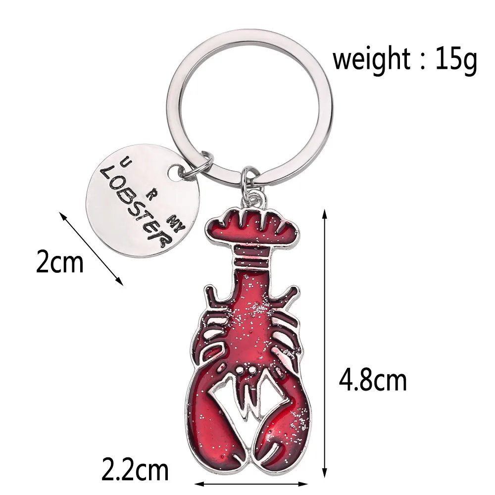 TV Series Friends Keychain Central Perk Coffee Time Metal pendant Key chain car keyring Christmas Gifts for Friends keys holder - Цвет: lobster