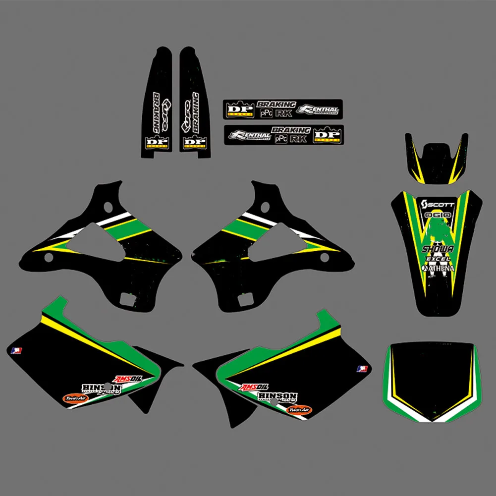 6 видов стилей KX 125/250 графические фоны 3M наклейки Наборы наклеек для Kawasaki KX125 KX250 1994