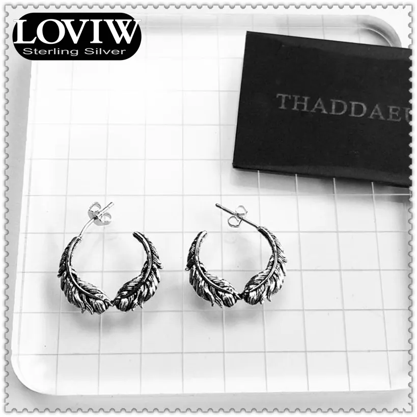 Серьги-гвоздики в виде перьев, крылья, Thomas SABOR Европейский Стиль модные Романтические ювелирные изделия для Для женщин подарок 925 пробы серебро, выгодное предложение