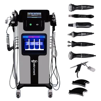 

8 in 1 hydrafacial oxygen jet aqua peel machine microdermebrasion skin rejuvenation cryo facial and eye lifting beauty tools