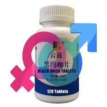 120 Counts Black Maca Tablets Peru Black Maca Root Extact Powder PIlls for Men Women Power Increase Libido Fertility Love Longer