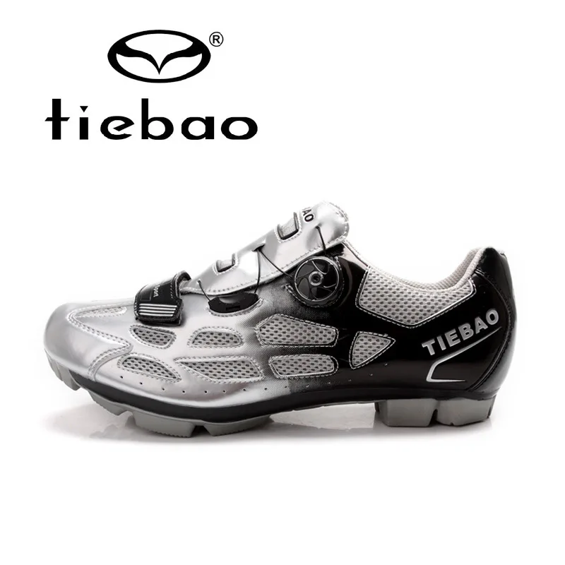TB15-B1259 silver TIEBAO/Профессиональная мужская и женская обувь для велоспорта; обувь для горного велосипеда с самоблокирующимся верхом; дышащая Спортивная обувь; Zapatillas - Цвет: TB15-B1259 silver