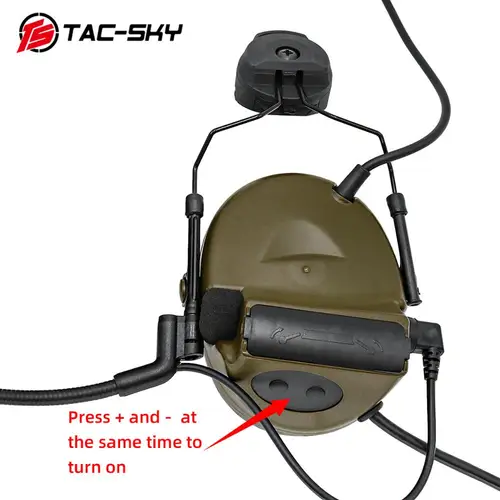 TAC-SKY COMTAC II 헬멧 홀더 실리콘 귀마개 소음 감소 픽업 전술 헤드셋 및 워키 토키 PTT 어댑터 U94PTT 3