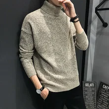 Winter Turtleneck Sweater Men Warm Slim Fashion Solid Color Thick Knit Sweter Men Clothes Wild Long Sleeve Pullover Man M-3XL Winter Turtleneck Sweater Men Warm Slim Fashion Solid Color Thick Knit Sweter Men Clothes Wild Long Sleeve Pullover Man M-3XL