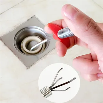 

Bendable Hand Shake Sewers Clip Junk Pickup Toilet Drain Cleaner Bathroom Drain Hair Removal Tool Kitchen Sink Cleaner