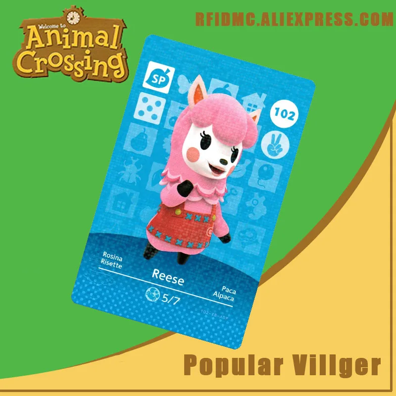 102 Reese Animal Crossing Card Amiibo for New Horizons - AliExpress  Security & Protection