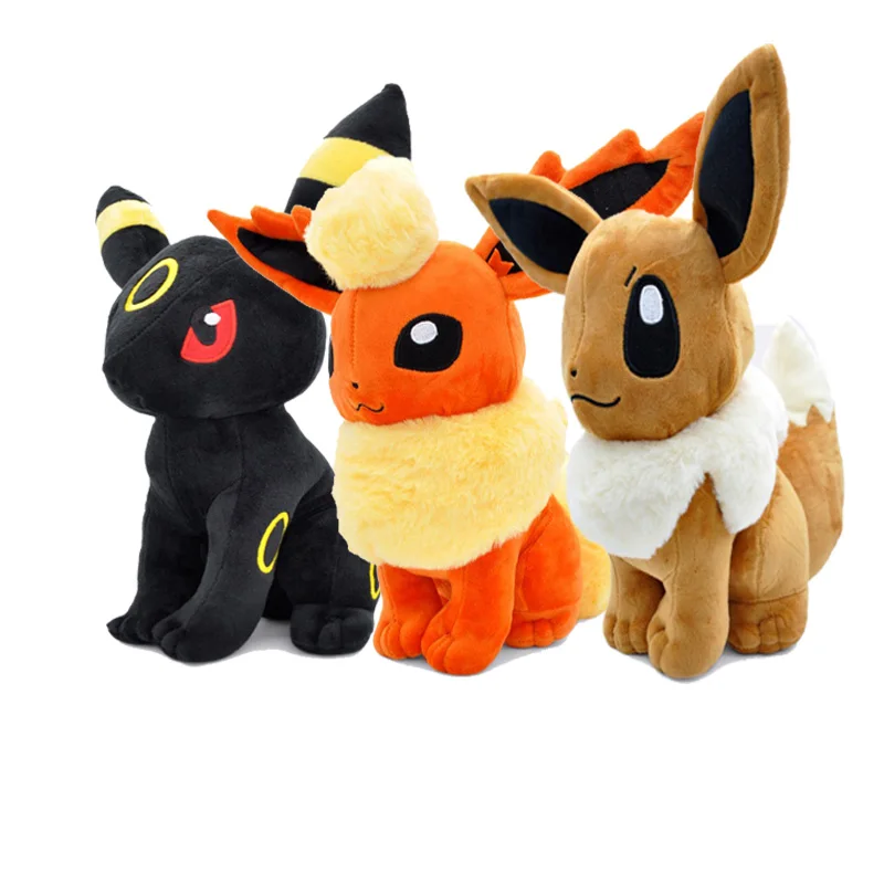 Игрушка Плюшевая 12 дюймов 30 см/37 см большая Сидящая кукла Eevee Vaporeon Flareon Umbreon мягкая