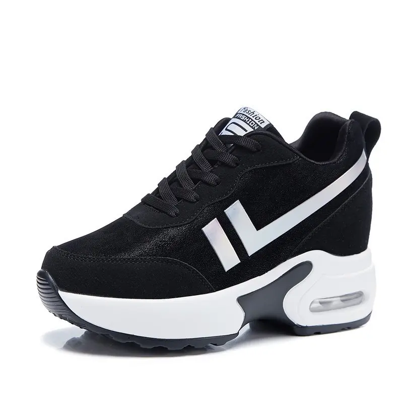

Autumn And Winter Elevator Small White Shoes Korean-style Sports Running WOMEN'S Shoes 33 Small Casual Shoes Thick Bottomed Dad
