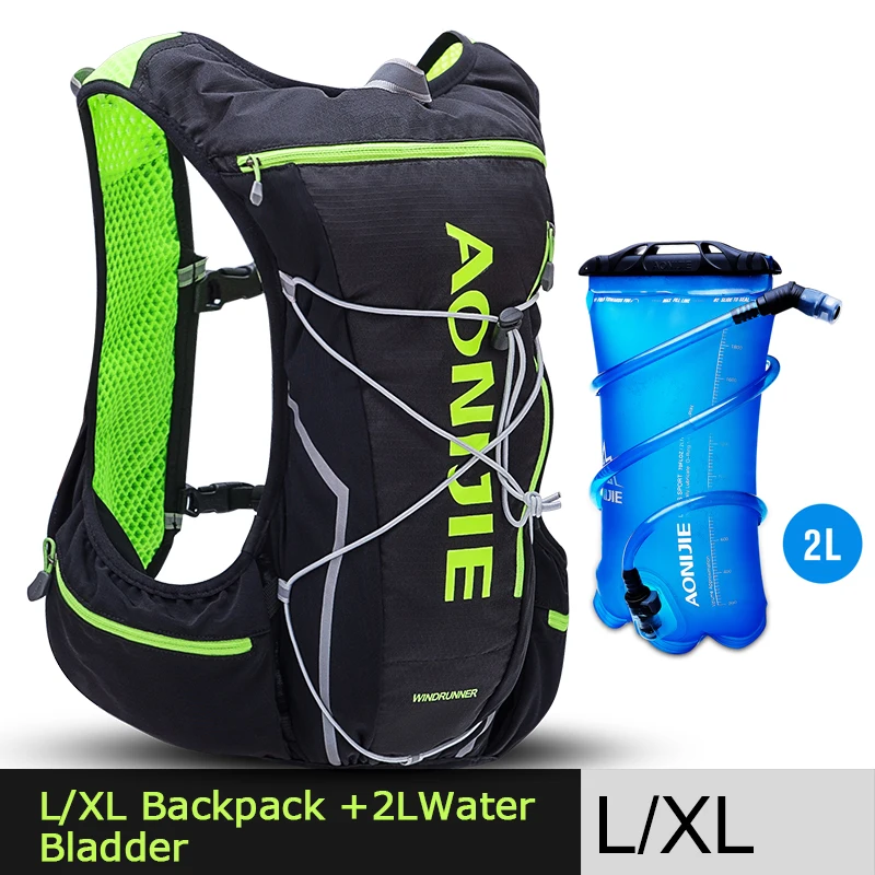 Black Waterbag LXL AONIJIE гидратация воды рюкзак для бега жилет пакет 10л нейлон Спорт на открытом воздухе сумка Туризм Кемпинг+ водонепроницаемый мешок+ бутылка для воды(опционально - Цвет: Black Waterbag LXL