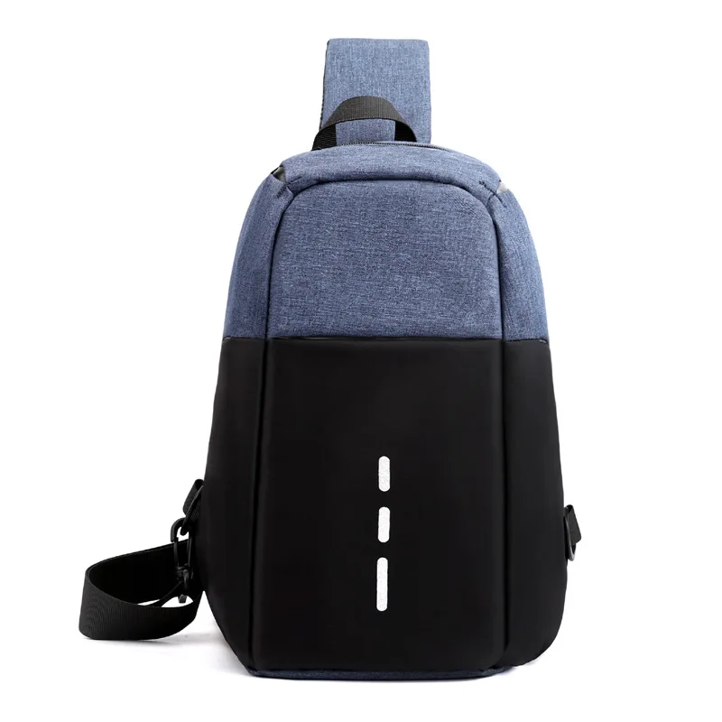 

New Style Men Chest Pack-Style Crossbody Bag Outdoor Mountain Climbing Riding Tour Package Multi-functional Waterproof USB Hole