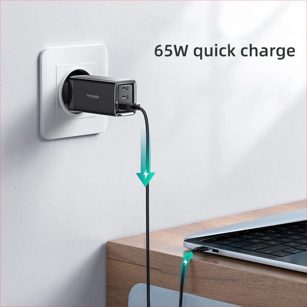 65W GaN Charger Fast Charge Type C USB with QC4.0