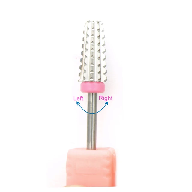 PRO 100% Tungsten steel 5 in 1 Left Right Hand Carbide Nail Drill Bits Nails Electric Drill Manicure  DENTAL LAB Burs Dropship 5in1 3XC