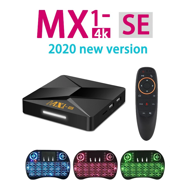 Новейшая версия MX1 SE Smart TV Box Android 9 0 8 ГБ/16 ГБ 4K Youtube медиаплеер телеприставка PK X96Q T95