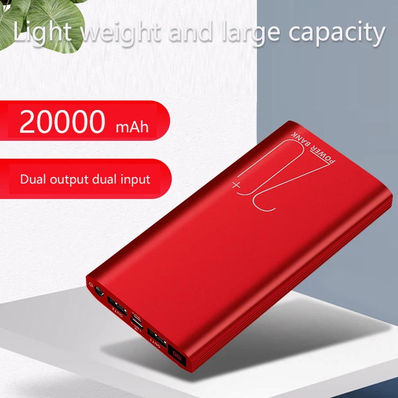 20000 мАч Power Bank ультра тонкий Внешняя батарея зарядное устройство повербанк для