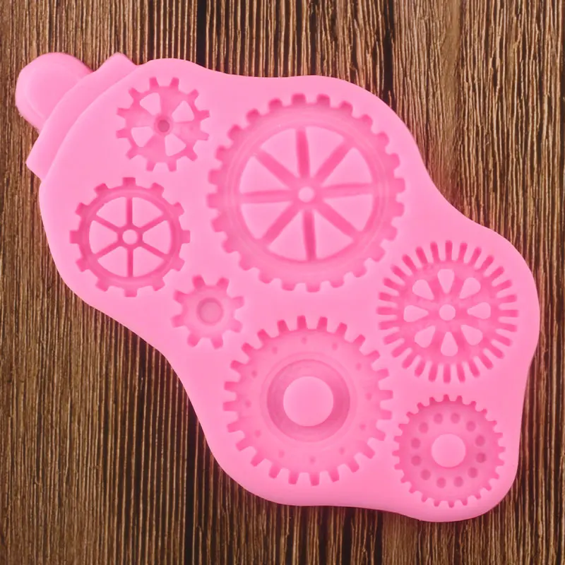 Distressed Cogs силиконовые формы инструменты для украшения тортов из мастики Sugarcraft для шоколада для выпечки формы конфеты формы для полимерной глины