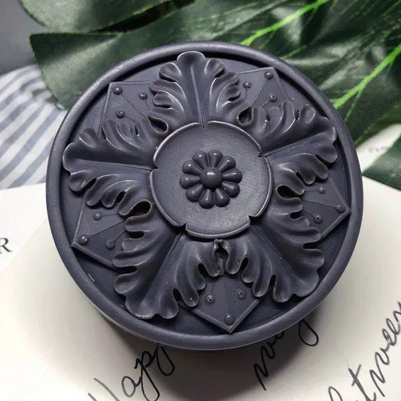 Round Classic Soap Mold DIY Handmade Flower Soap Making Molds Natural Cold  Process Silicone Soap Mold