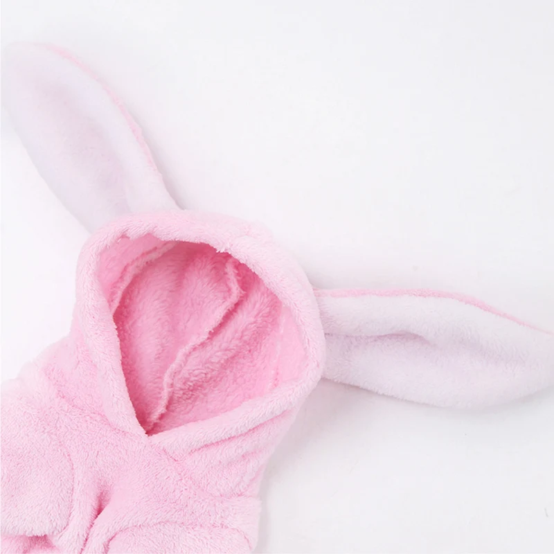 Pink Jackets Pet-Cat-Clothes For Small Dog Clothing Winter Cute Rabbit Cat Costume Party Cosplay Hoodies Warm Dog Coat Jacket 30